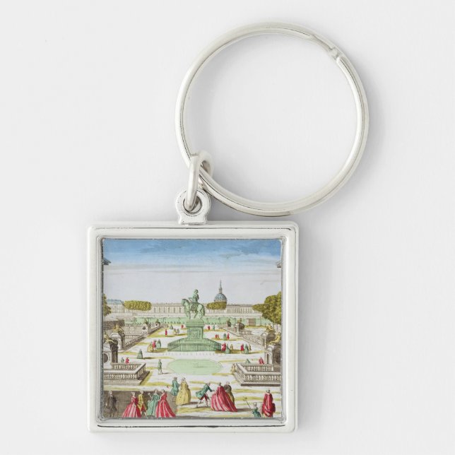 Perspective View of Place Louis XV Key Ring (Front)