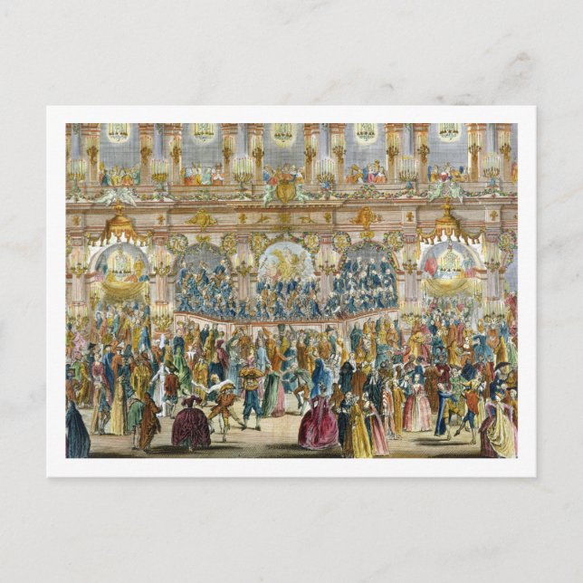 Perspective View of the Ballroom, constructed in t Postcard (Front)