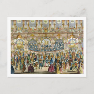 Perspective View of the Ballroom, constructed in t Postcard