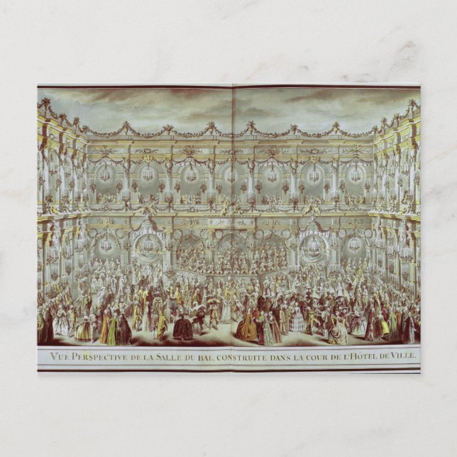 Perspective view of the ballroom constructed postcard (Front)