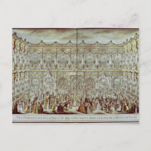 Perspective view of the ballroom constructed postcard