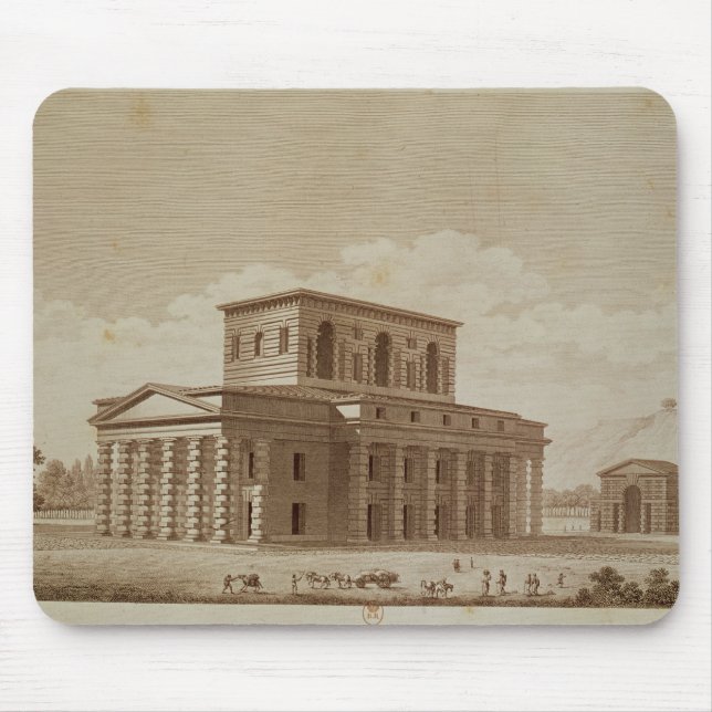 Perspective view of the house of the director mouse pad (Front)