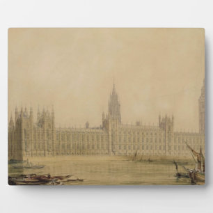 Perspective View of the new Houses of Parliament, Plaque