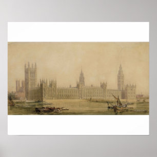Perspective View of the new Houses of Parliament, Poster