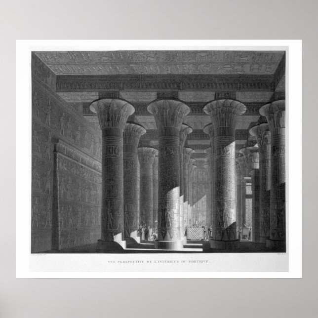 Perspective view of the portico interior, Esne (La Poster (Front)
