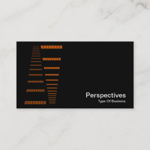 Perspectives - Orange and White on Black Business Card