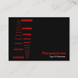 Perspectives - Red and White on Black Business Card