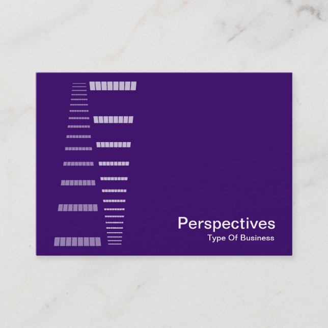 Perspectives - White on Deep Purple Business Card (Front)