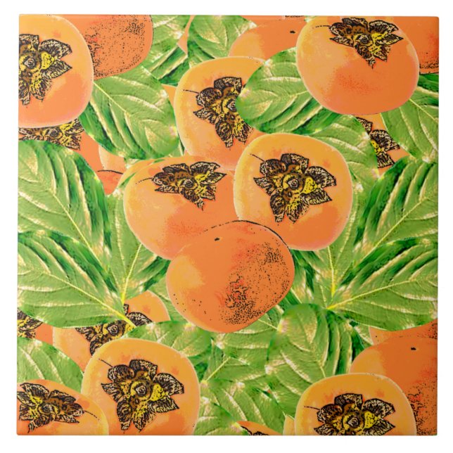 perssimon jungle ceramic tile (Front)