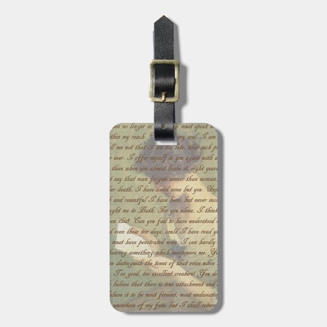 Persuasion Letter Luggage Tag (Front Vertical)