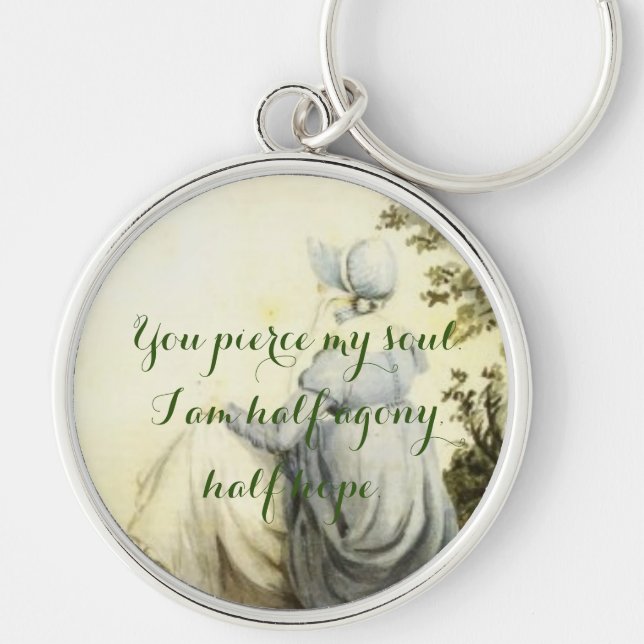 Persuasion line on Jane Austen portrait Compact Mi Key Ring (Front)