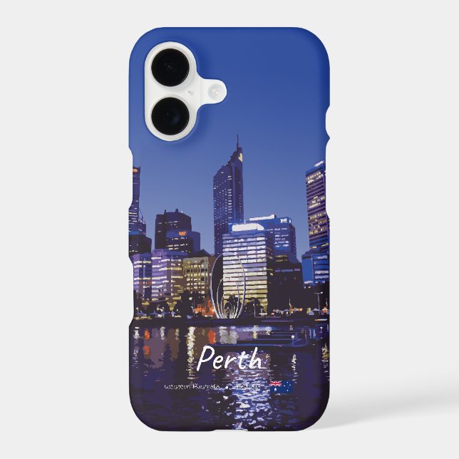 Perth, Australia - City Skyline Night (Back)