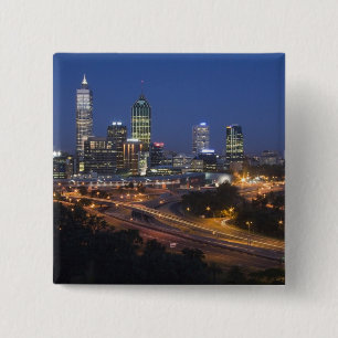 Perth, Australia. View of downtown Perth from 15 Cm Square Badge