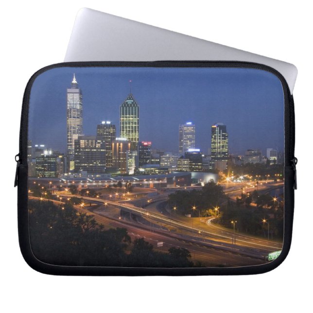Perth, Australia. View of downtown Perth from Laptop Sleeve (Front)