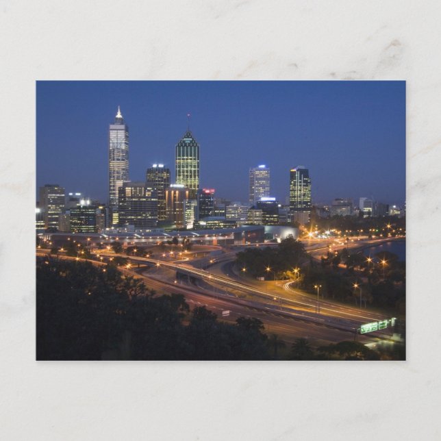 Perth, Australia. View of downtown Perth from Postcard (Front)