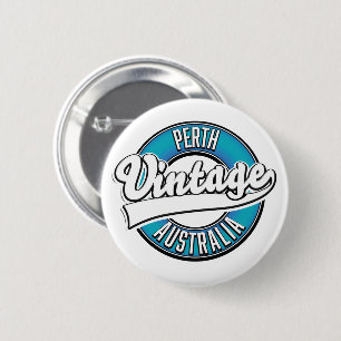 Perth Australia vintage logo 6 Cm Round Badge
