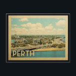 Perth Australia Vintage Travel Postcard<br><div class="desc">Perth Australia design in Vintage Travel style featuring the city in full Australia splendour.</div>