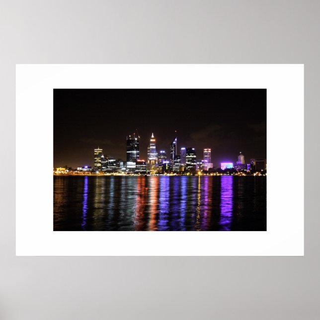 Perth CBD by Night Poster (Front)