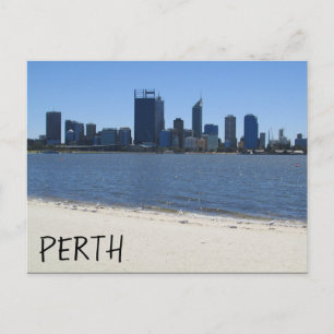 perth city beach postcard