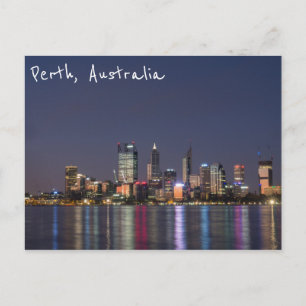 Perth city skyline postcard