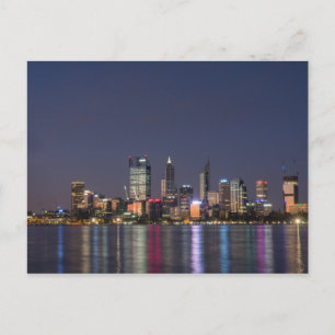 Perth city skyline postcard