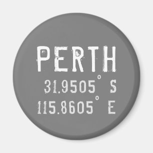 Perth Latitude Longitude Magnet