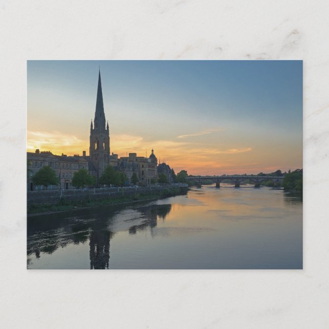 Perth Scotland Sunset Postcard (Front)