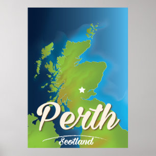 Perth Scotland Travel poster
