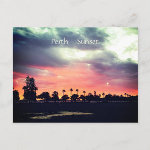 Perth sunset postcard