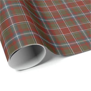 Perthshire Scotland Weathered Tartan Wrapping Paper