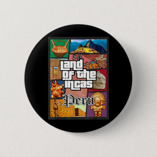Peru 6 Cm Round Badge
