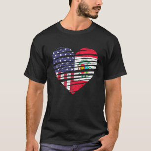 Peru American Grown Heart USA Patriot Heritage Mon T-Shirt