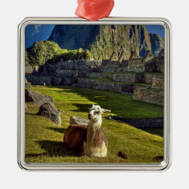 Peru, Andes, Andes Mountains, Machu Picchu Metal Ornament (Front)
