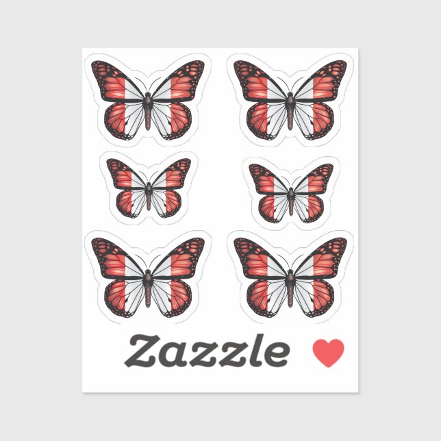 Peru butterfly monarch flag (Sheet)