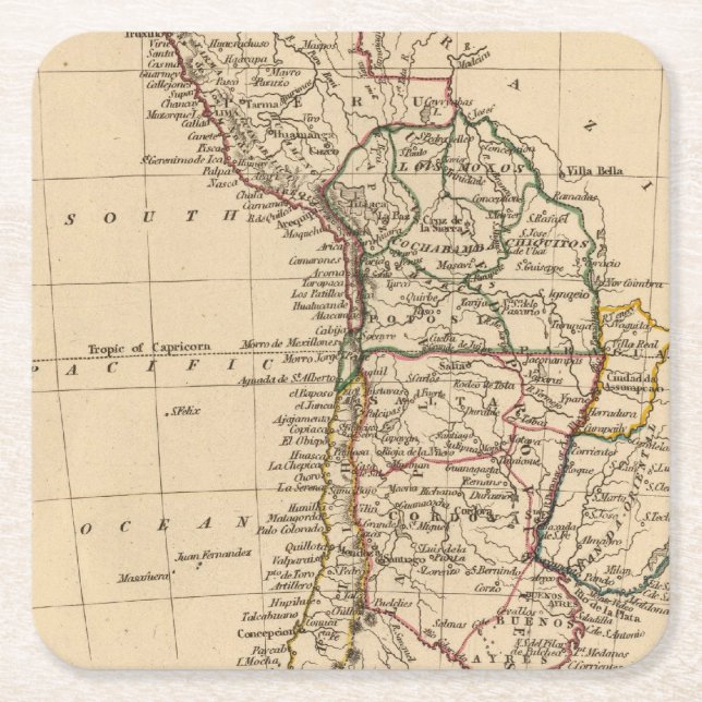 Peru, Chilli, La Plata Square Paper Coaster (Front)