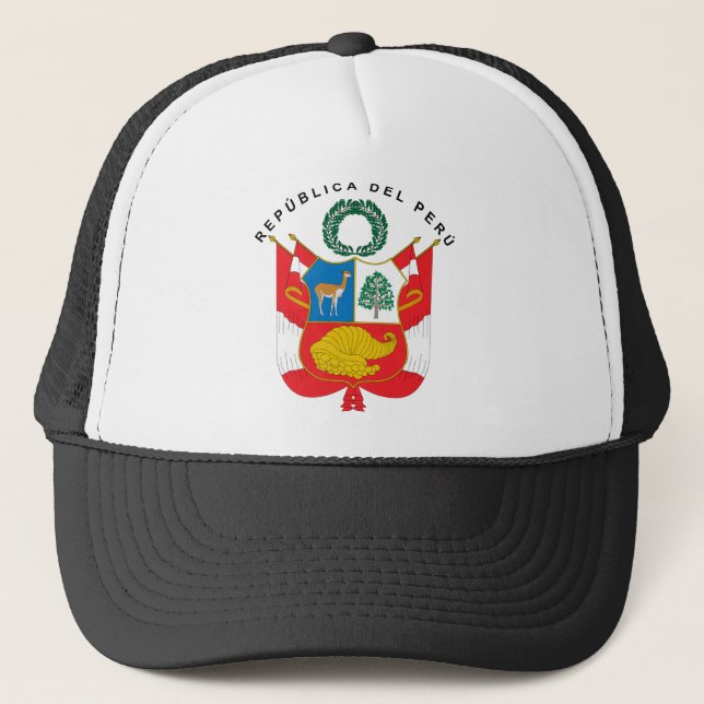 Peru Coat Of Arms Trucker Hat (Front)