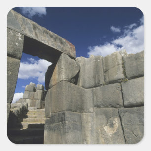 Peru, Cuzco, Sacsayhuaman fortress, good example Square Sticker