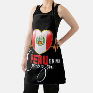 Peru en mi Corazon Peruvian Pride  Apron