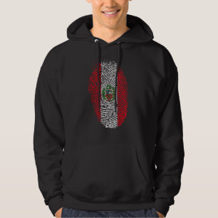 Peru Fingerprint Peruvian Flag Patriotic Hoodie