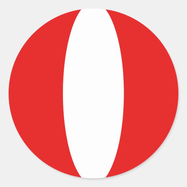 Peru Fisheye Flag Sticker (Front)