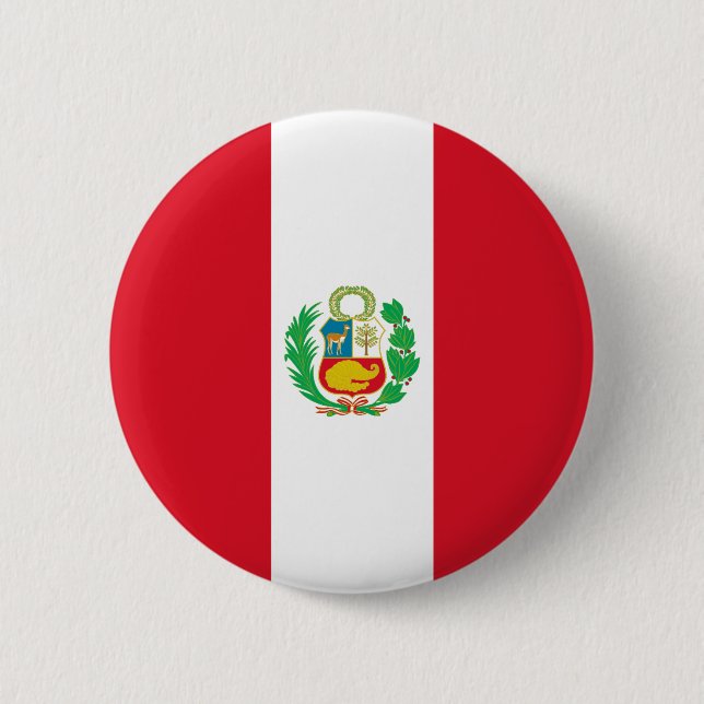 Peru Flag 6 Cm Round Badge (Front)