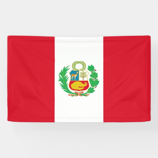 Peru flag banner (Horizontal)