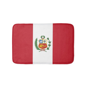 Peru flag bath mat
