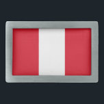 Peru Flag Belt Buckle<br><div class="desc">Patriotic flag of Peru.</div>