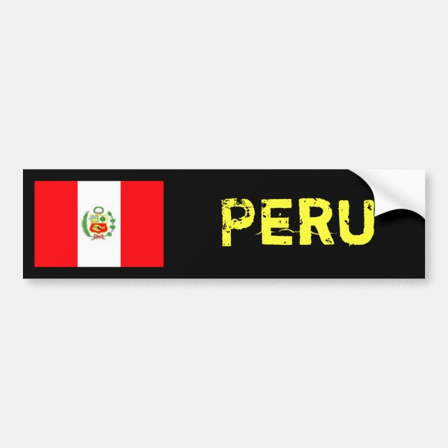 Peru flag bumber sticker (Front)