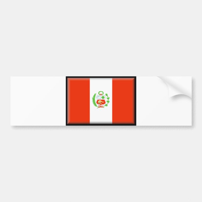 Peru Flag Bumper Sticker (Front)