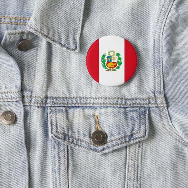 Peru Flag Button (In Situ)