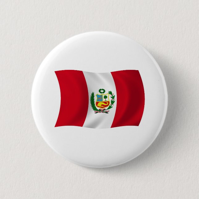 Peru Flag Button (Front)