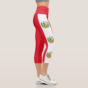 Peru Flag Capri Leggings