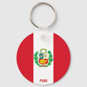 Peru Flag Charming Patriotic Key Ring